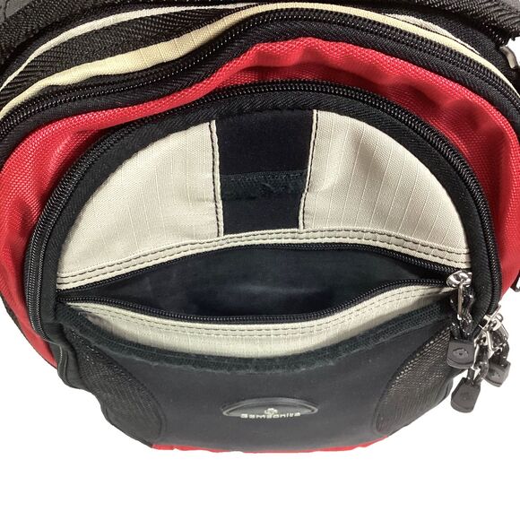 Samsonite Backpack - Gray/Red/Black - Padded Sleeve - Multi-Compartment - Picture 4 of 12